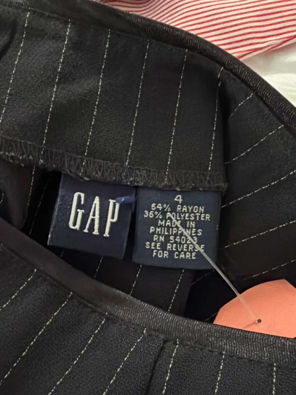 Vintage Gap Pinstripe Mini Skirt Office Siren Y2K Dark Academia Size 4 EUC